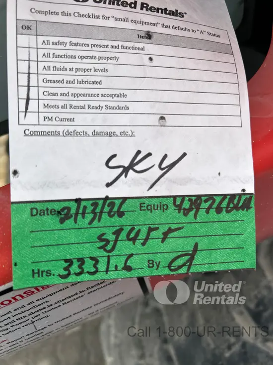 2017 Skyjack SJ45T Boom Lift