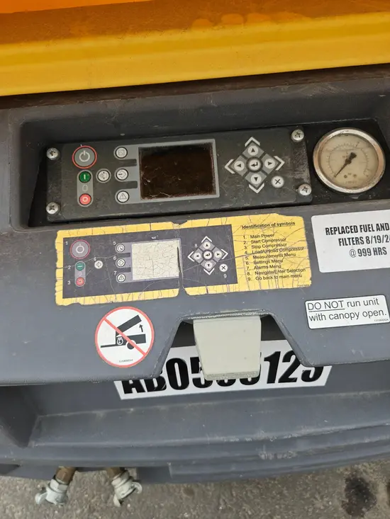 2018 Atlas Copco XAS185 KD FT4 Air Compressor