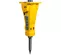 Yellow and gray ATLASCOPCO 500 lb. Hydraulic Breaker Attachment for Mini Excavator
