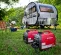 Red and black HONDA 2,000-2,400 W Portable Generator, Gas