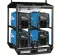 Black and blue MILLERELEC Welder Rack, 450 Amps, 4 Pack