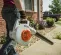 Gray and orange and black STIHL Hand-held Blower, Gas Powered