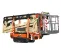 Beige and orange JLG Boom