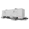 White Satellite 10-Station Restroom Trailer with 4 Sinks