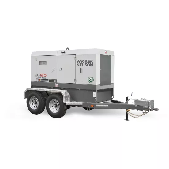 Grey WACKER 106 kW Towable Generator, Diesel